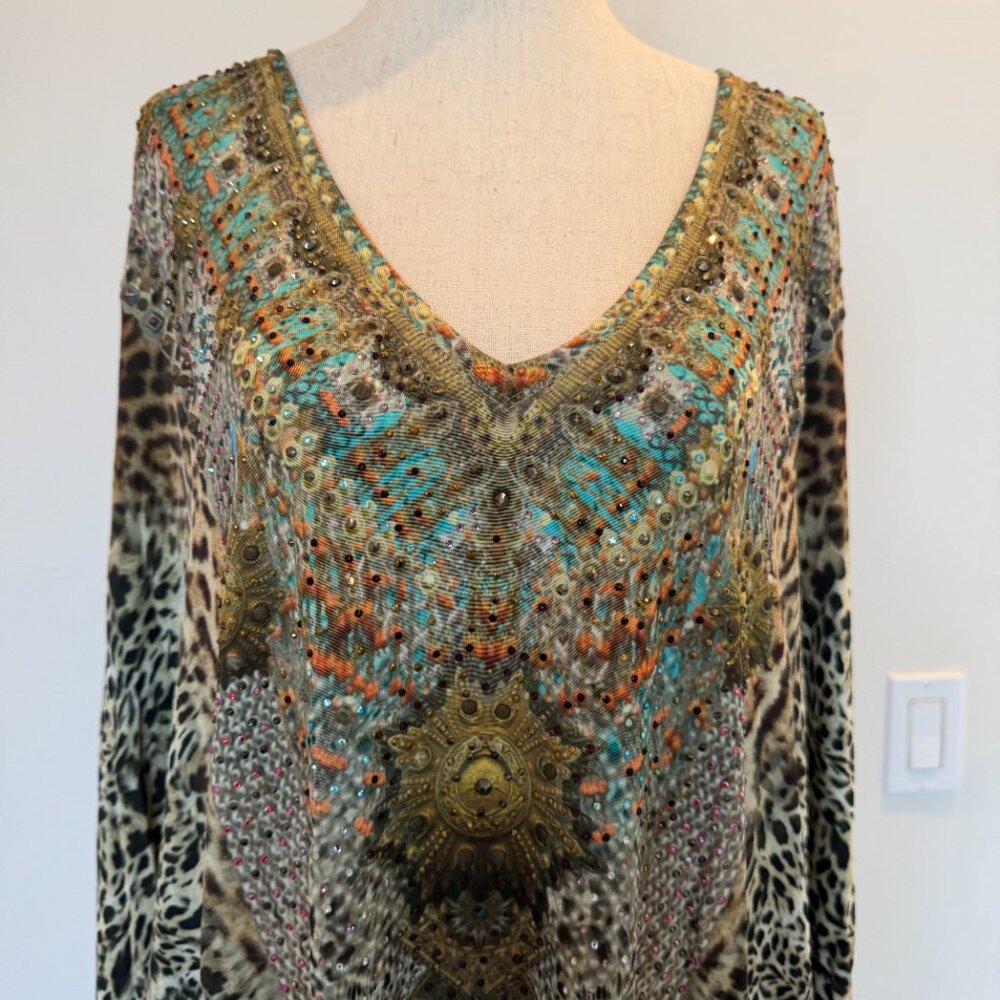 CAMILLA Short Kaftan - OS | Limited Edition Print w/Crystals